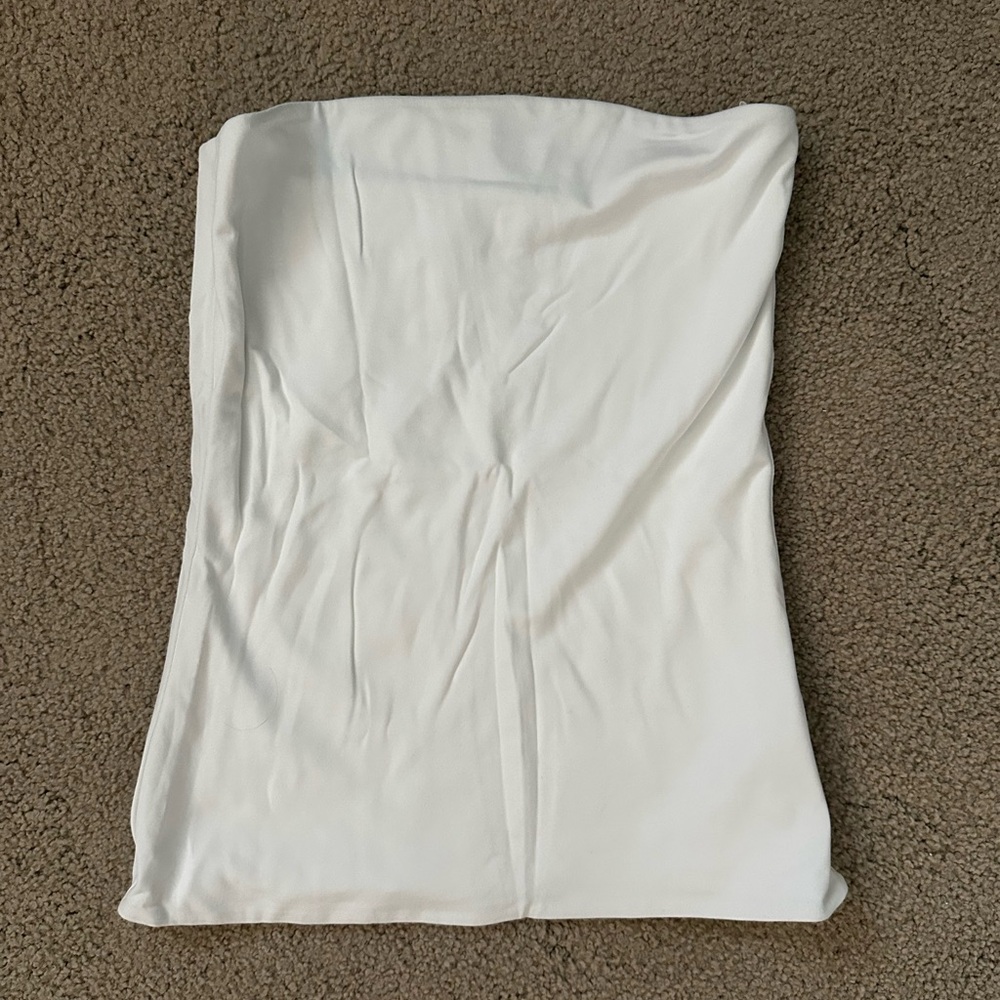 Babaton Contour White Strapless Top